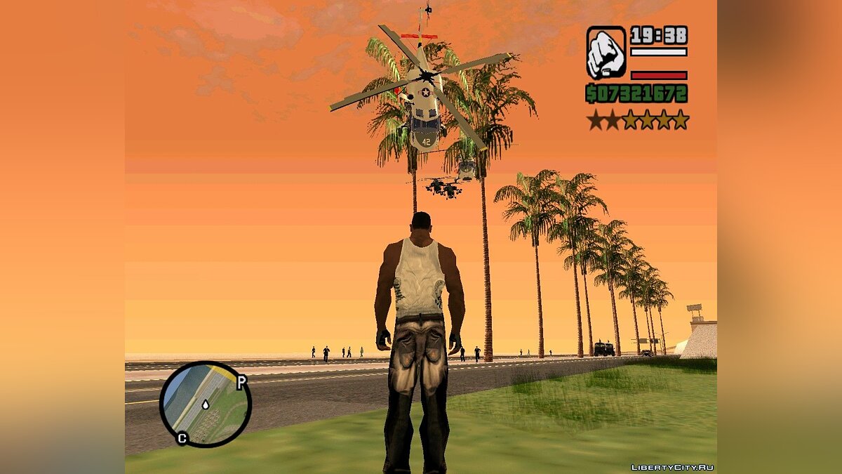 Скачать Усиление погони при 4 звездах для GTA San Andreas