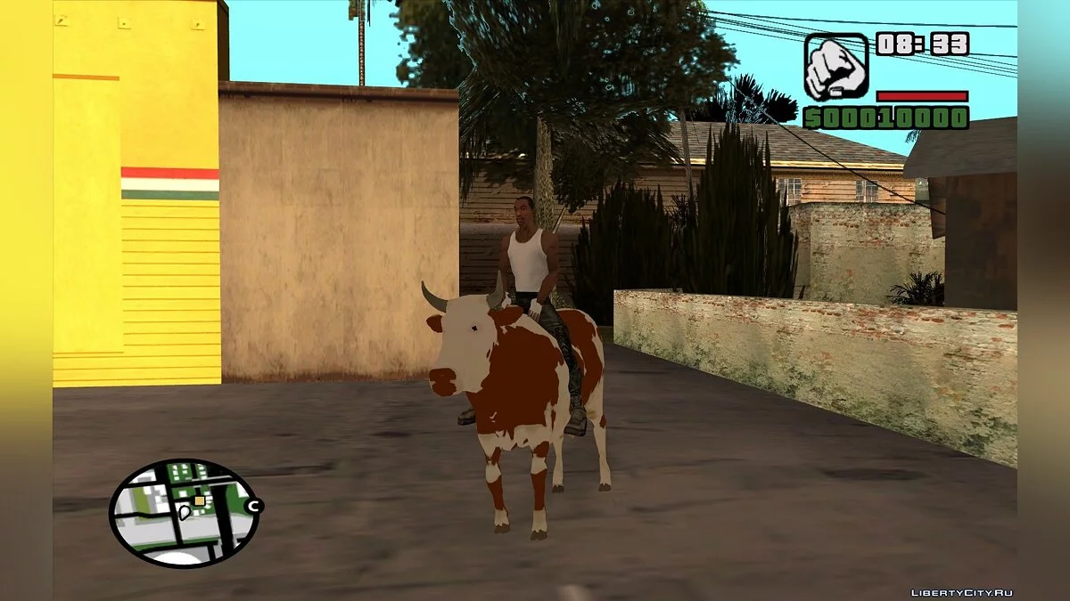 Возможность покататься на корове / GTA San Andreas