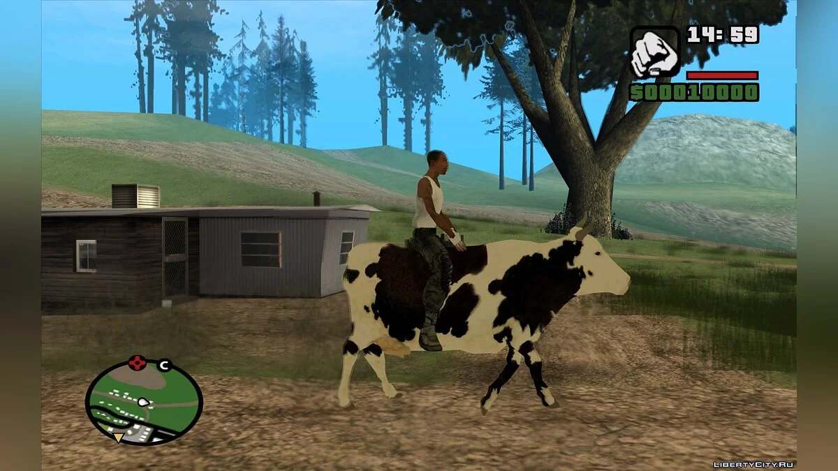 Возможность покататься на корове / GTA San Andreas