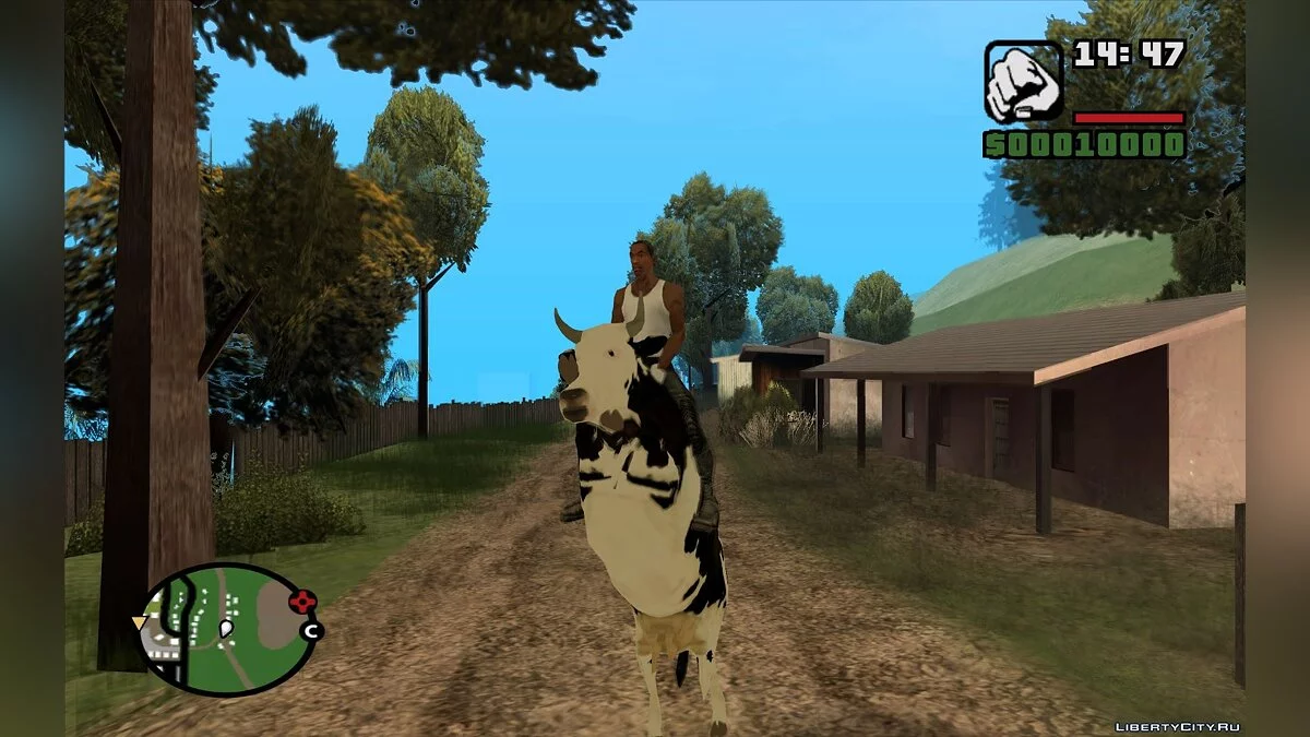 Возможность покататься на корове / GTA San Andreas