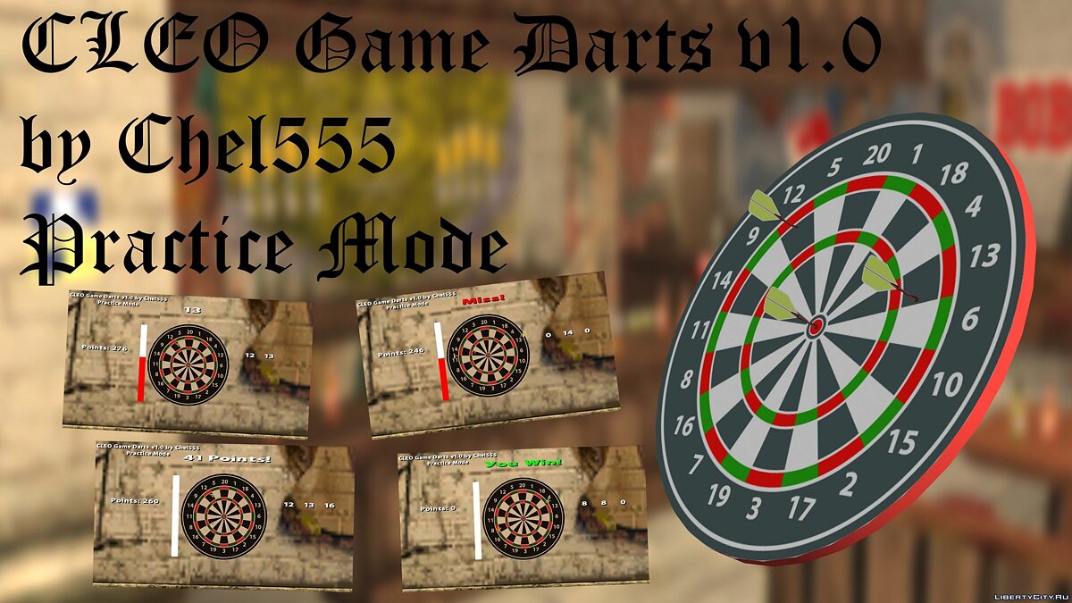 Скачать Cleo Game Darts v1.0 для GTA San Andreas