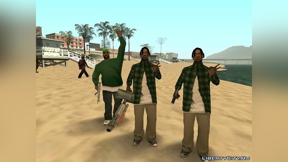 Скачать Вооружение банд для GTA San Andreas