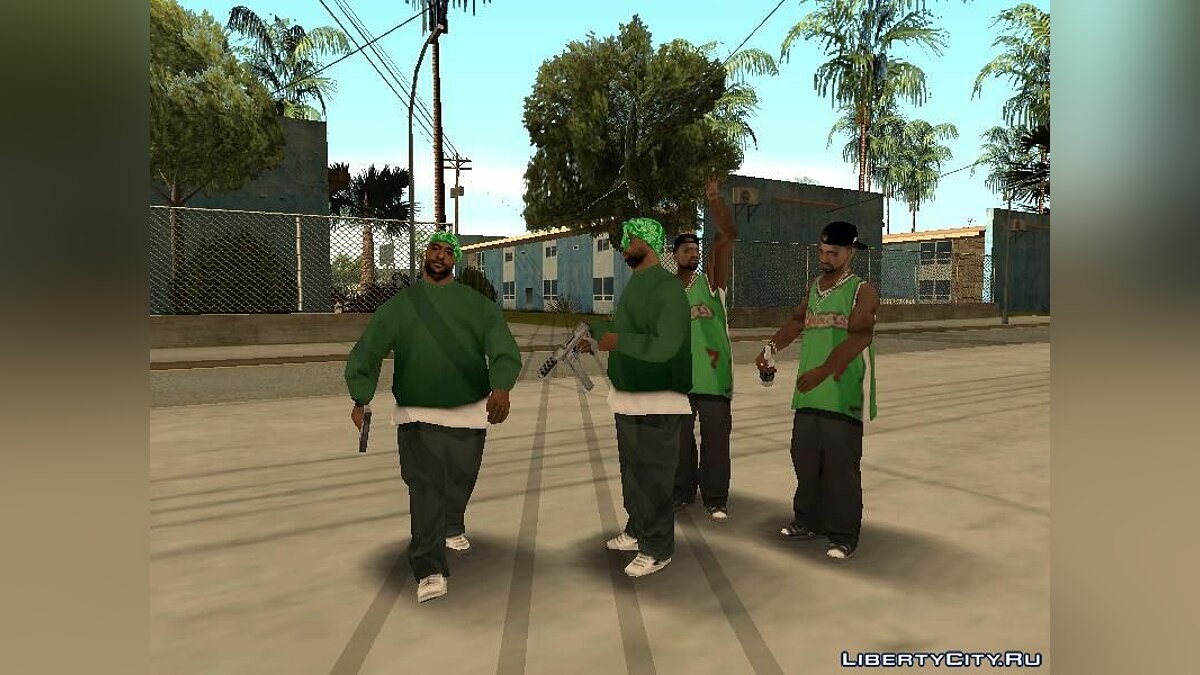 Скачать Вооружение банд для GTA San Andreas