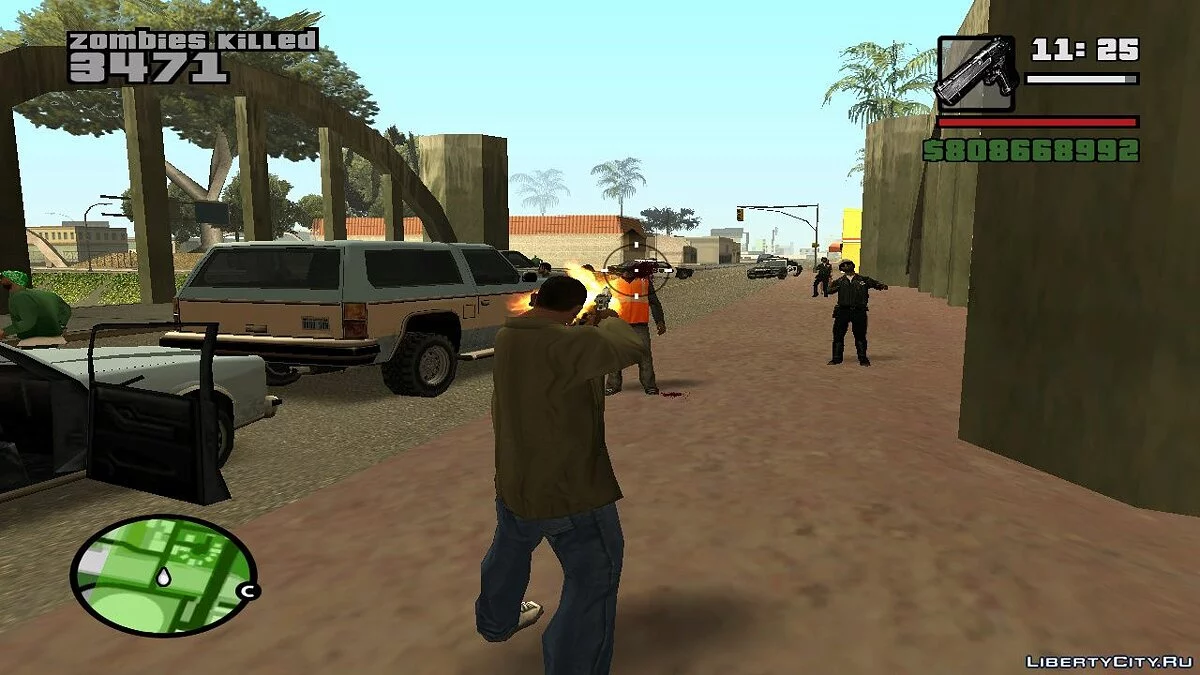 Счётчик по убийству зомби / GTA San Andreas