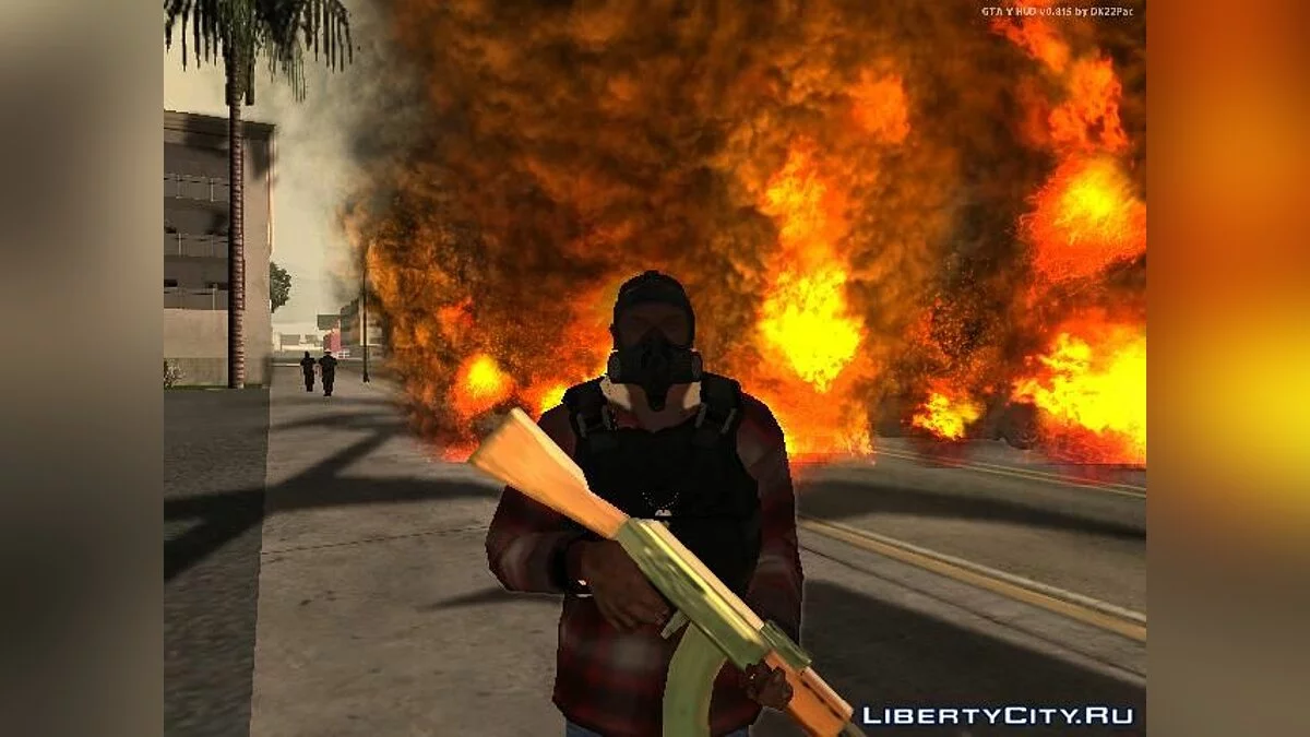 Надеть двойной ингалятор из GTA V / GTA San Andreas