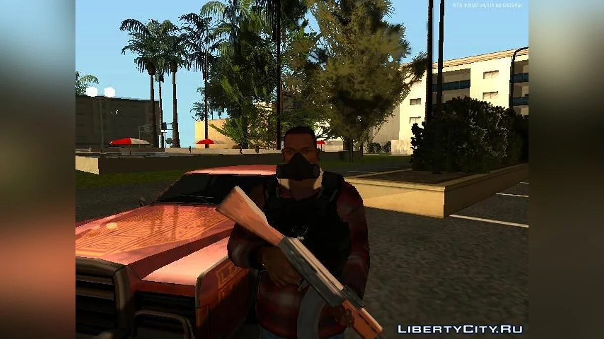 Надеть двойной ингалятор из GTA V / GTA San Andreas