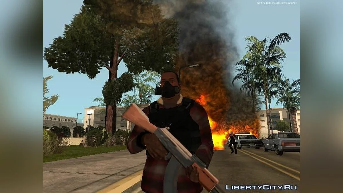 Надеть двойной ингалятор из GTA V / GTA San Andreas
