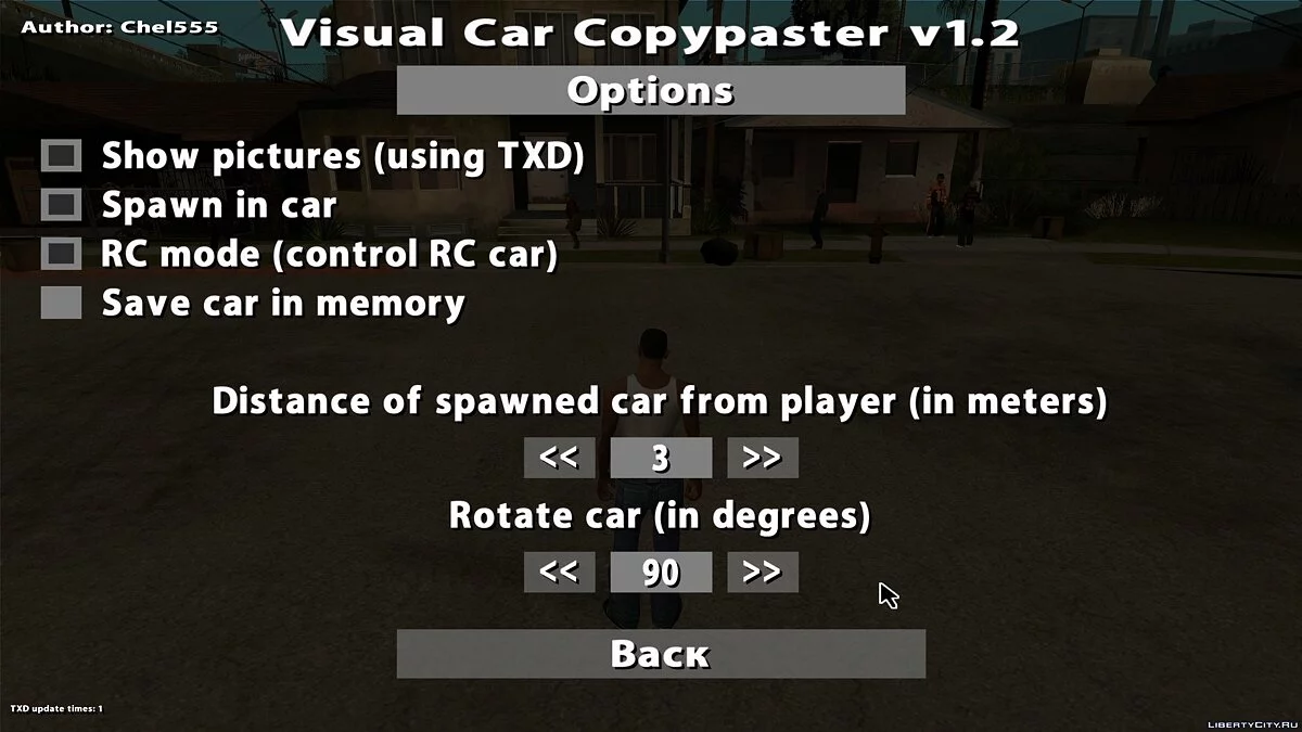 Visual Car Copypaster v1.2 / GTA San Andreas