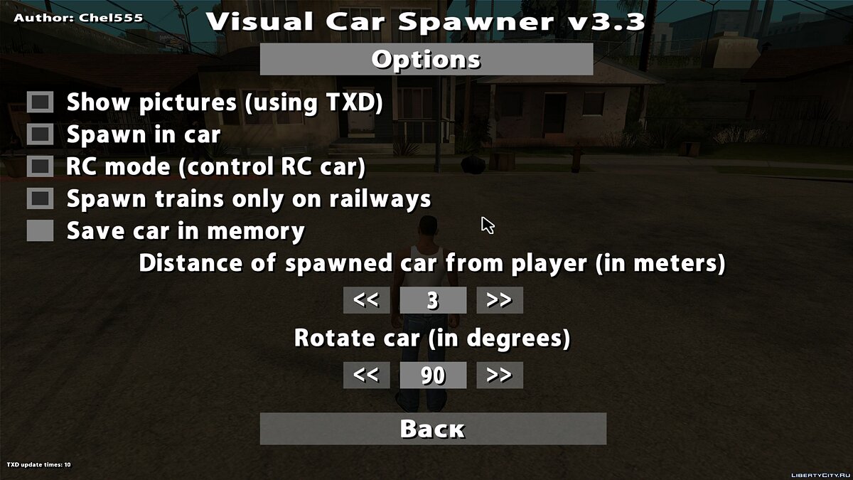 Скачать Visual Car Spawner v3.3 для GTA San Andreas