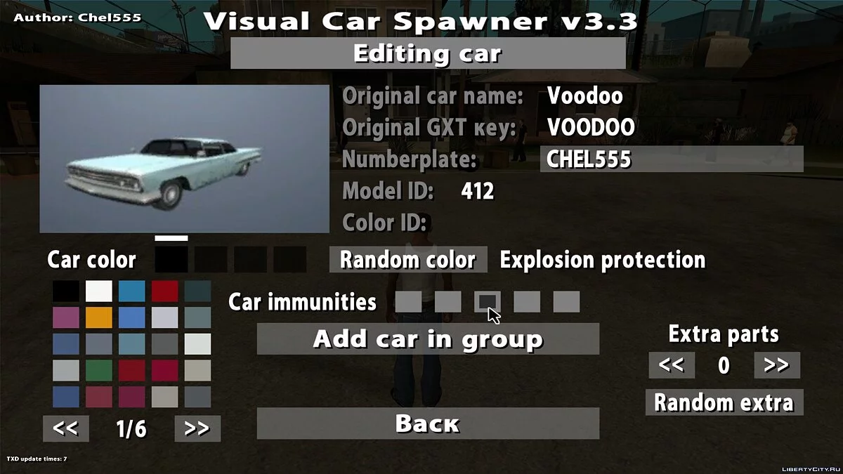 Visual Car Spawner v3.3 / GTA San Andreas