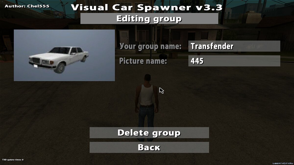 Скачать Visual Car Spawner v3.3 для GTA San Andreas