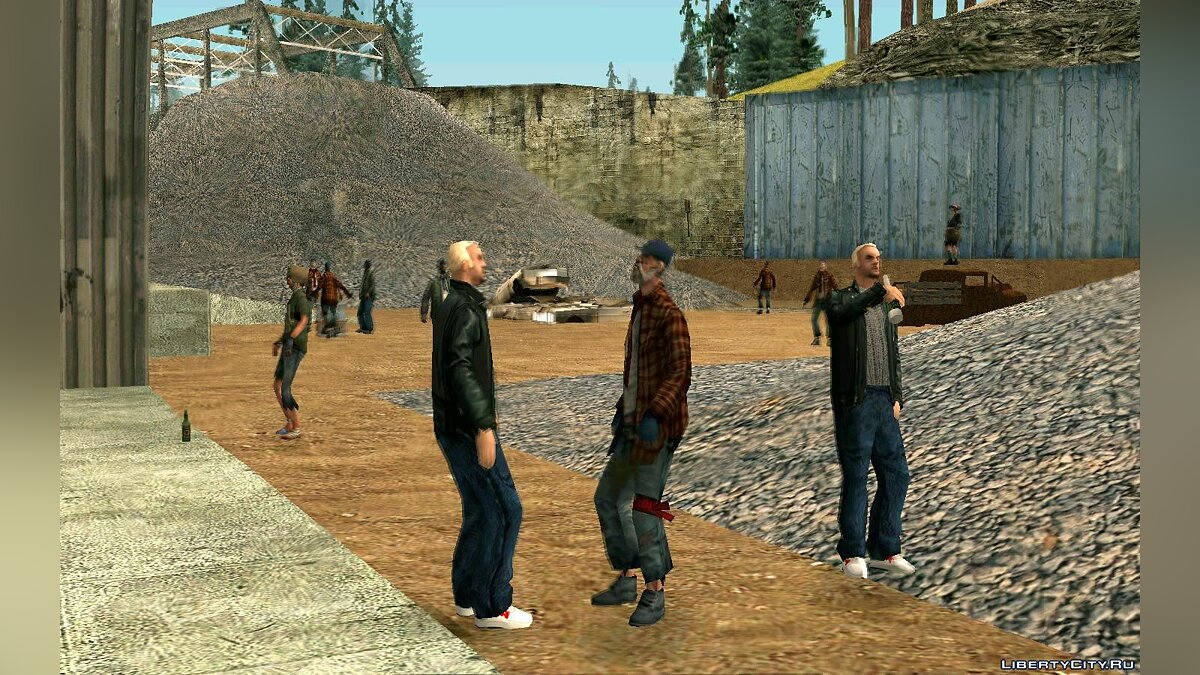 Скачать Вечеринка бомжей для GTA San Andreas