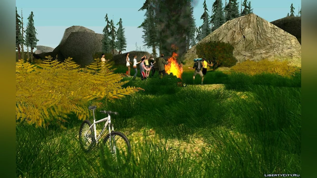 Вечеринка велотуристов на природе / GTA San Andreas