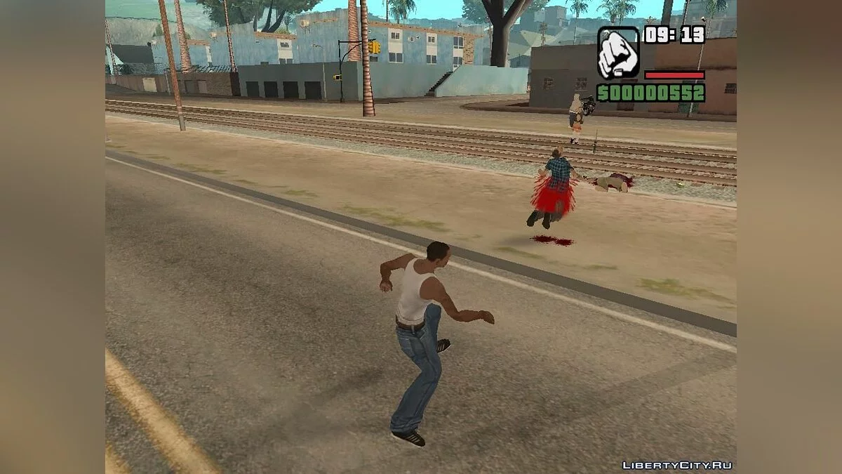 Метнуть нож или катану / GTA San Andreas