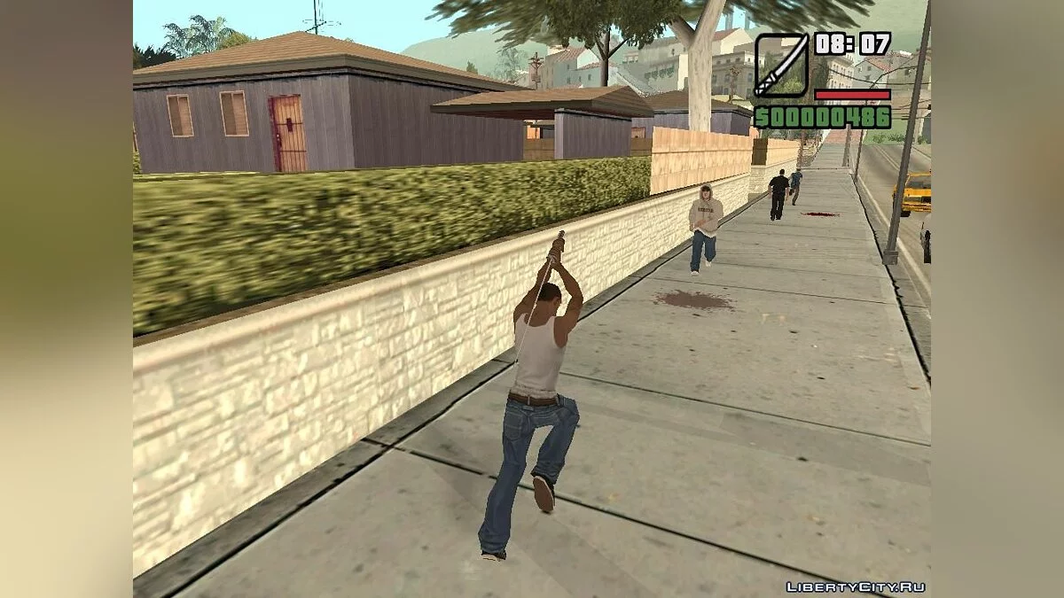 Метнуть нож или катану / GTA San Andreas