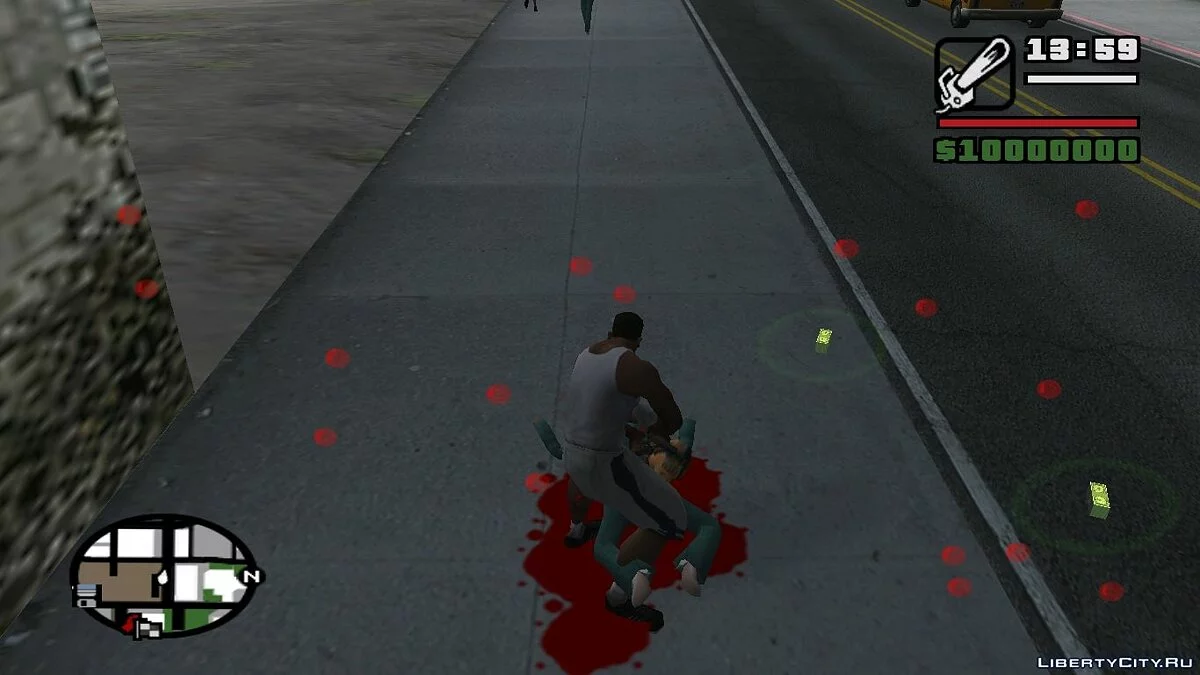 Капли дождя и крови на экране как в GTA VC 3.0 / GTA San Andreas