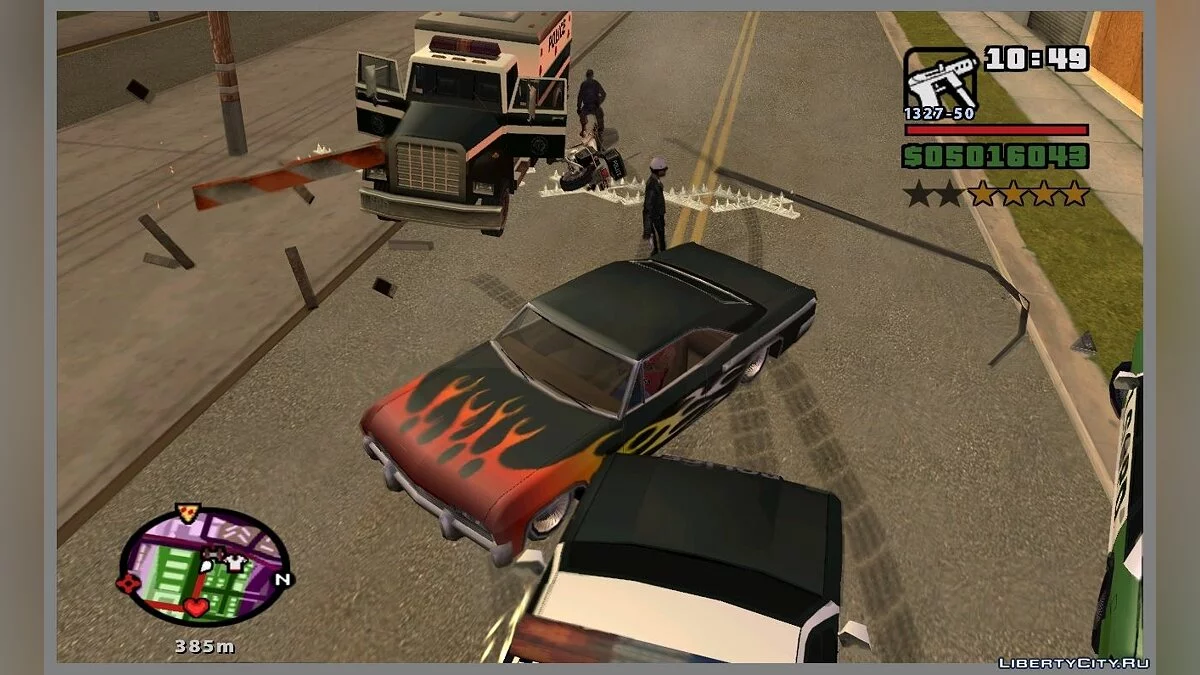 Дорожные полицейские шипы (или ежи) как в GTA VC / GTA San Andreas