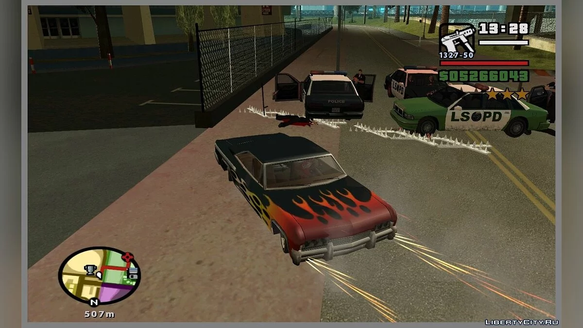 Дорожные полицейские шипы (или ежи) как в GTA VC / GTA San Andreas