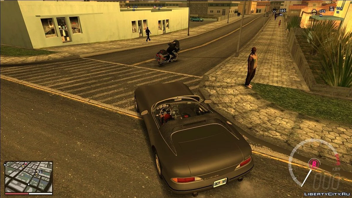 Дорогие авто привлекают внимание прохожих / GTA San Andreas