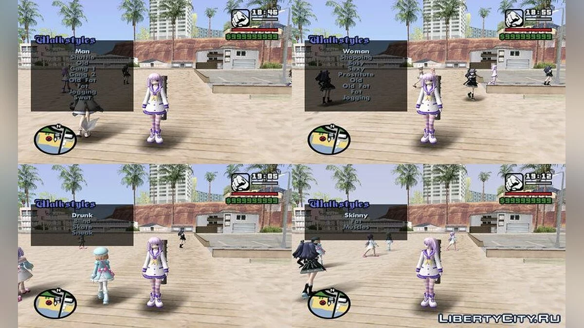 Player Walkstyle Changer v.3.0 - Выбор стиля походки игрока / GTA San Andreas