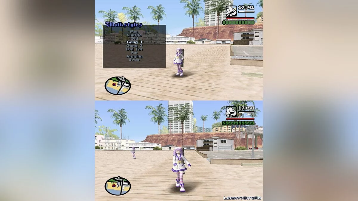 Player Walkstyle Changer v.3.0 - Выбор стиля походки игрока / GTA San Andreas