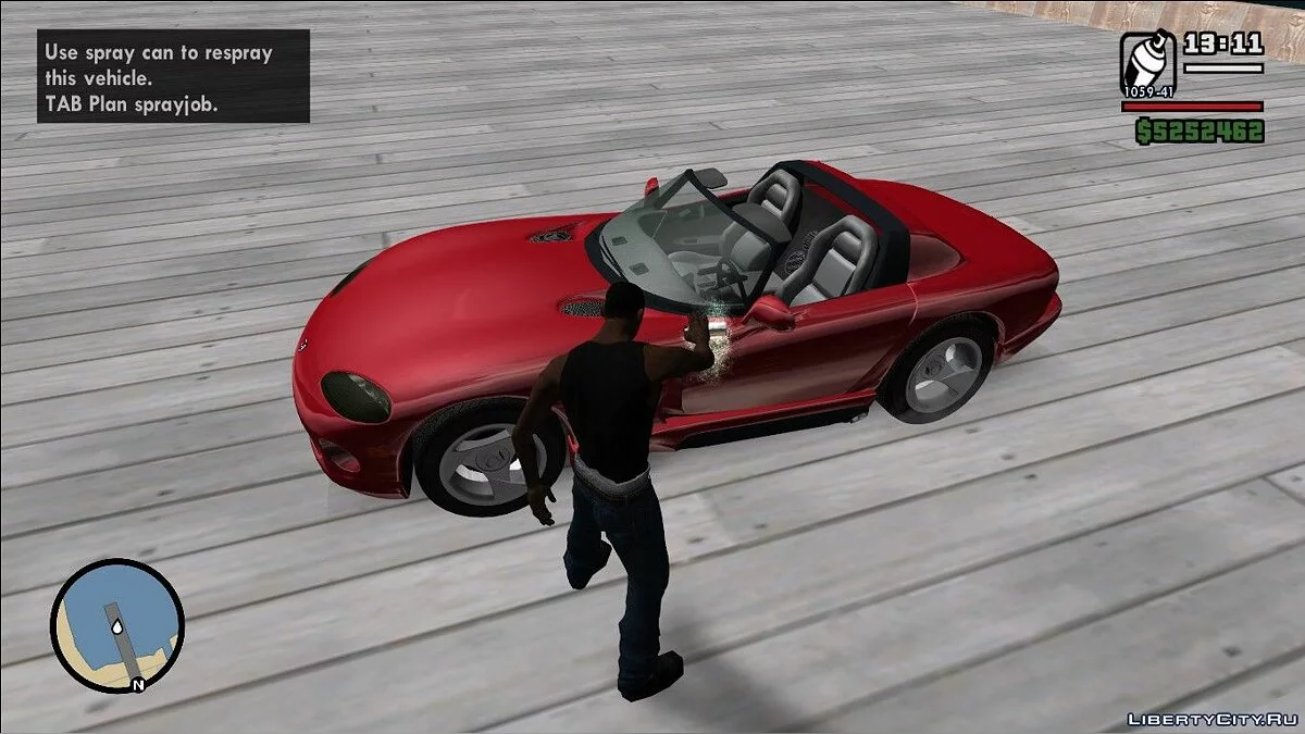 Перекрашивать машины баллончиком - Manual Respray Mod v1.1 / GTA San Andreas