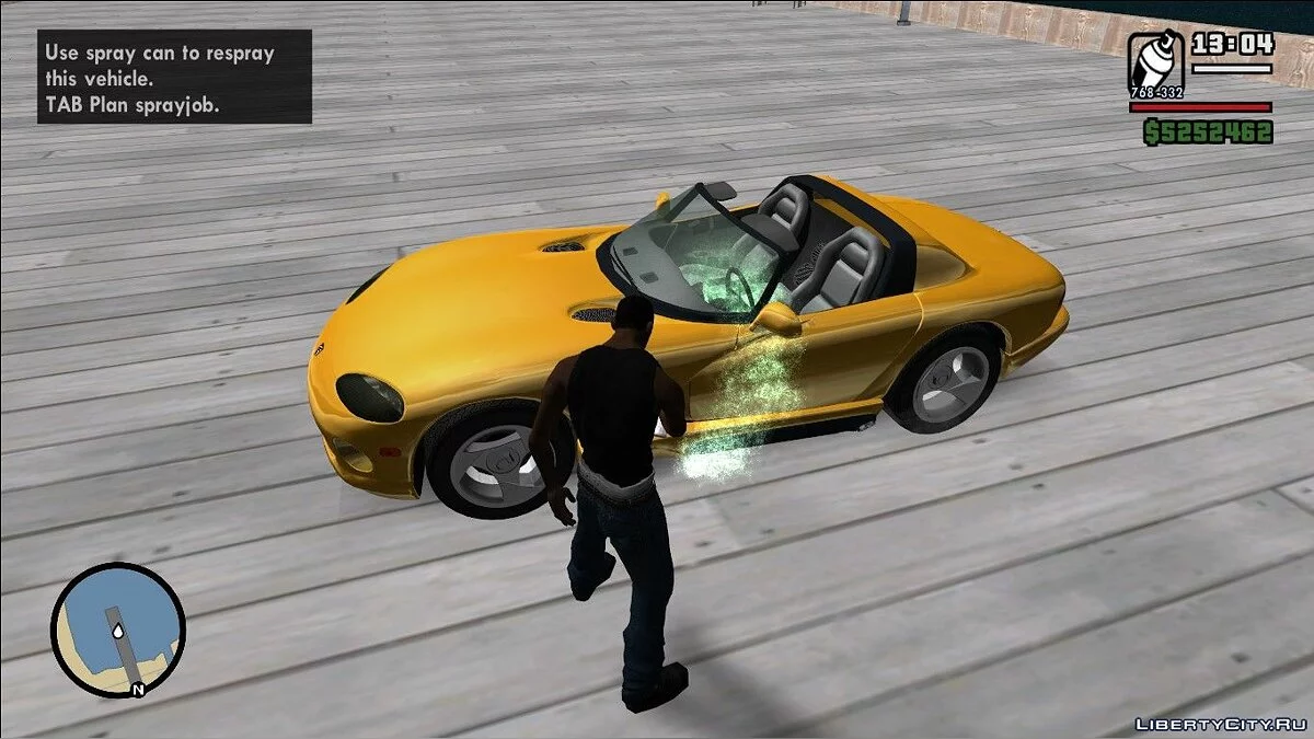 Перекрашивать машины баллончиком - Manual Respray Mod v1.1 / GTA San Andreas