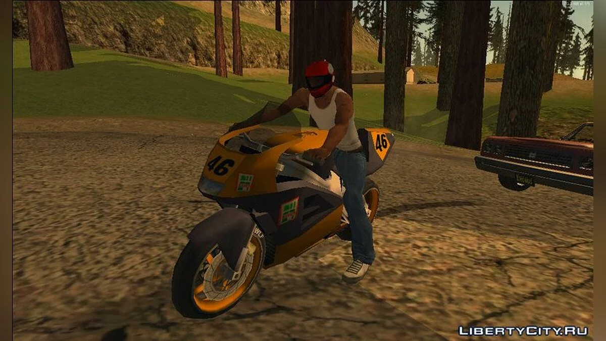 Шлем для вождения на мотоцикле / GTA San Andreas