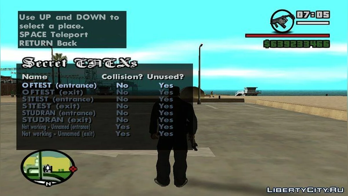 Телепорт в интерьеры (здания) / GTA San Andreas