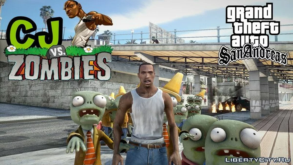 Си Джей против зомби / GTA San Andreas