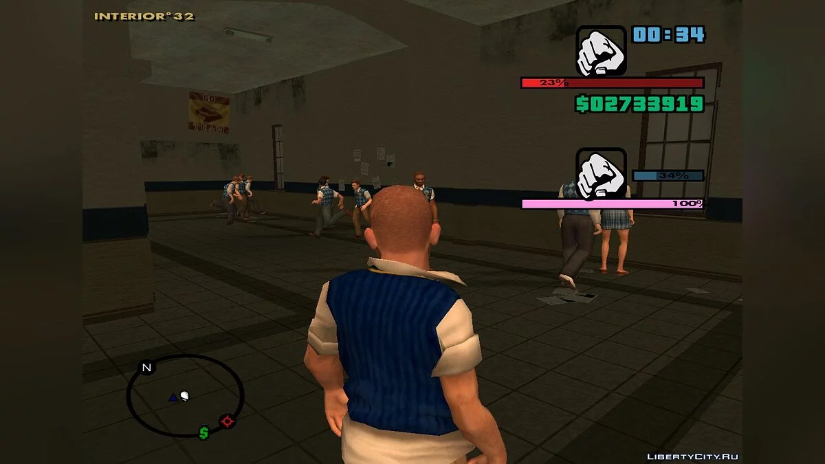 Выбор скинов из Bully для обоих игроков (GTA Underground) / GTA San Andreas