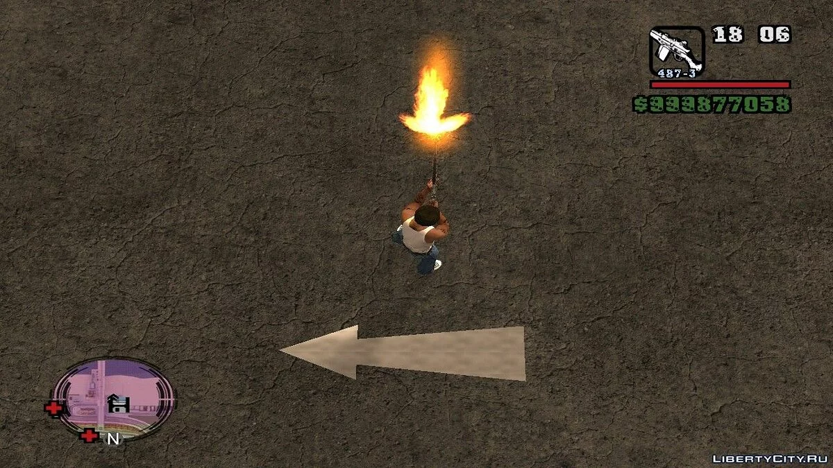 Пламя при стрельбе из винтовки / GTA San Andreas