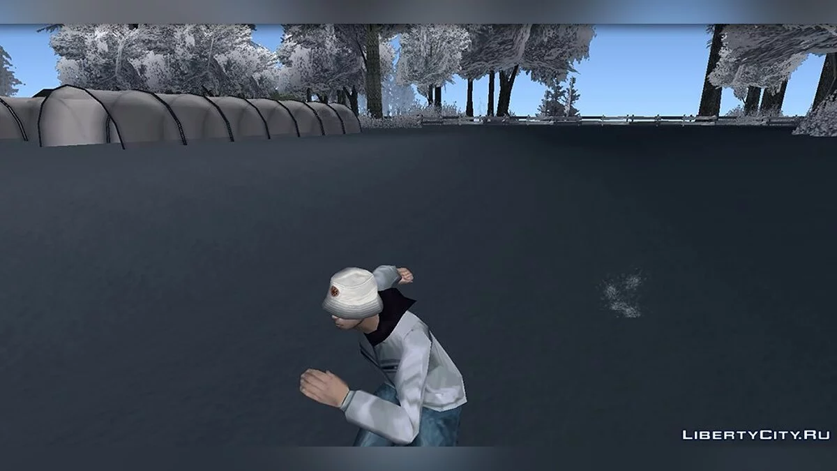 Снег из-под ног при быстром беге [SAMP] / GTA San Andreas