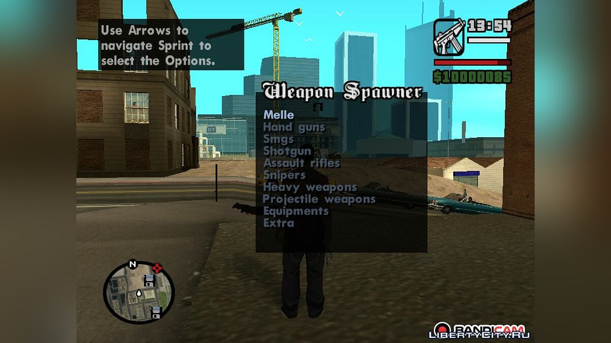 Скачать Опции оружия для GTA San Andreas