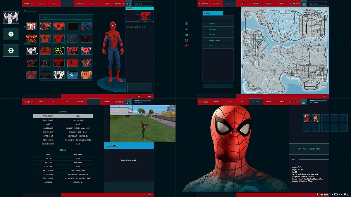 Скачать Spider-Man menu v3 для GTA San Andreas (iOS, Android)