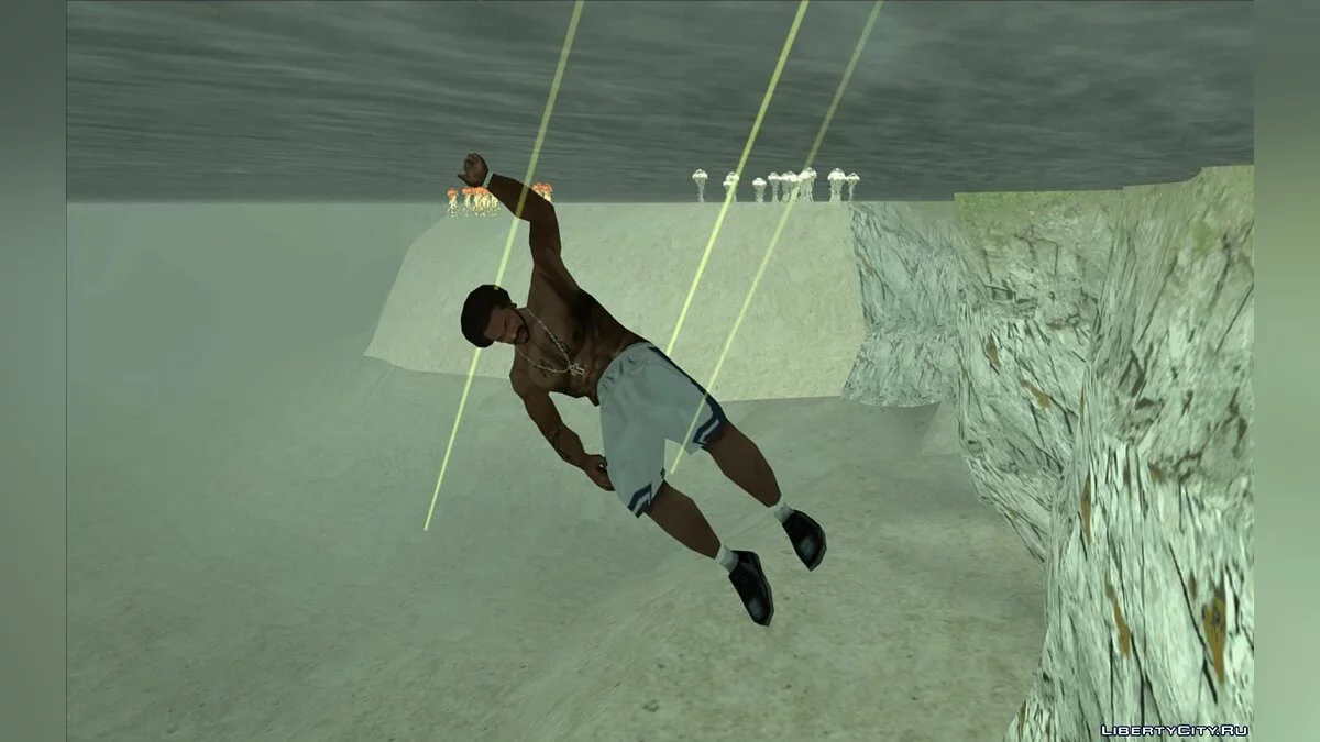 Труп человека идет под воду / GTA San Andreas