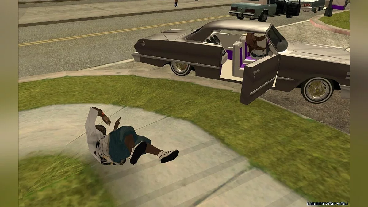 Выбросить водителя с помощью кика / GTA San Andreas