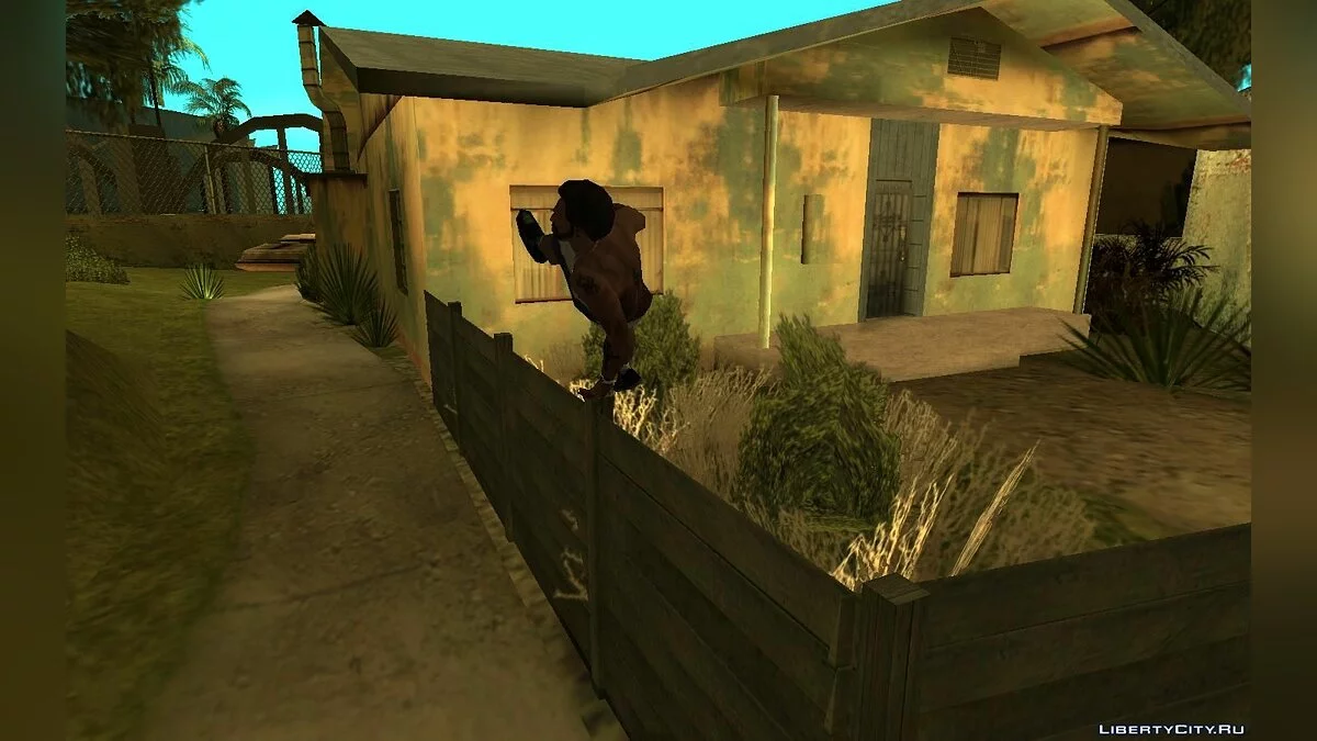 Камера во время перепрыгивания ограждения, в стиле GTA 4 / GTA San Andreas