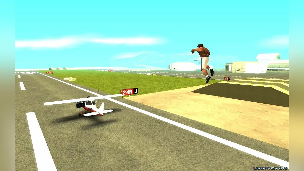 Исправление физики при прыжке из самолета / GTA San Andreas