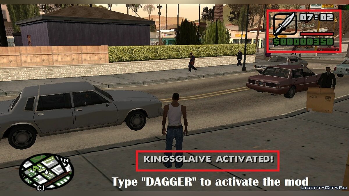 Скачать Kingsglaive Mod - Кинжал Никса Ульрика для GTA San Andreas