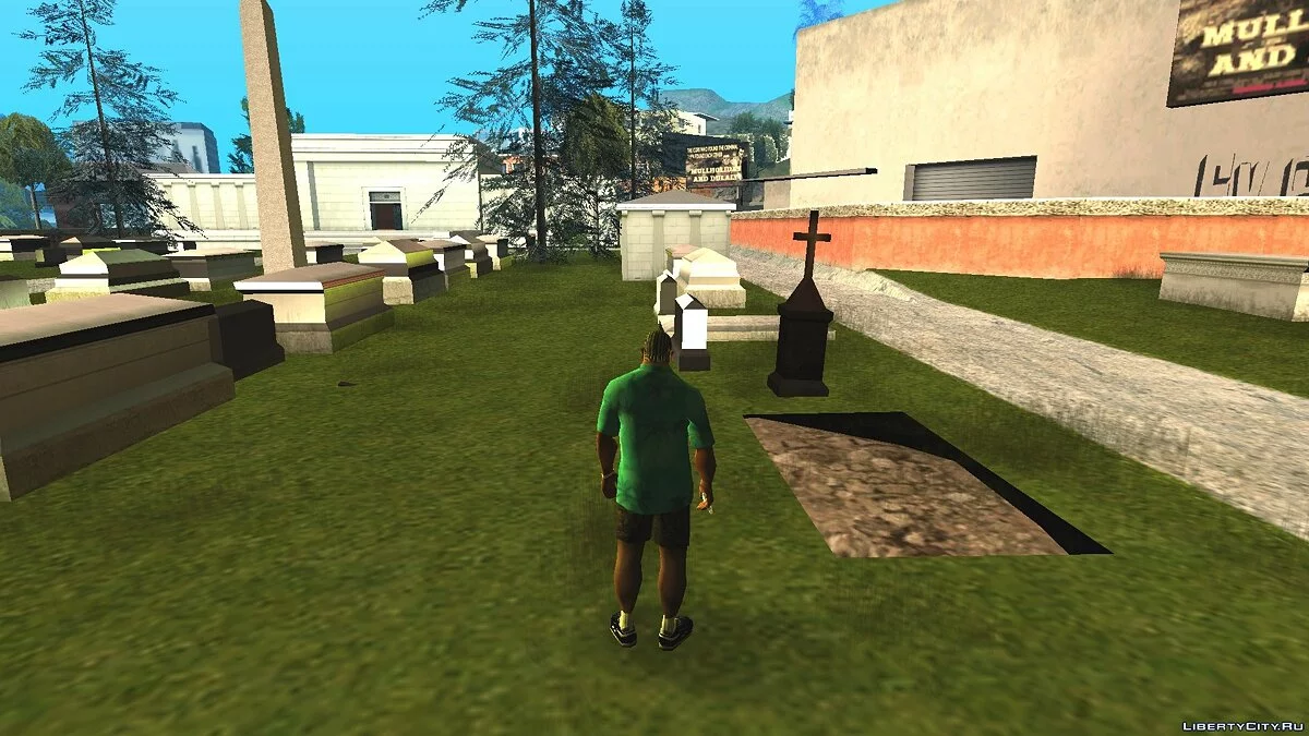 Исправление могил на кладбище в Лос Сантосе / GTA San Andreas