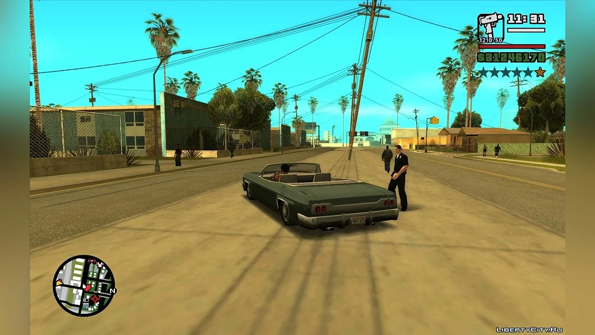 Наказание за нарушение ПДД (Езда по тротуару и превышение скорости) v1.2 / GTA San Andreas