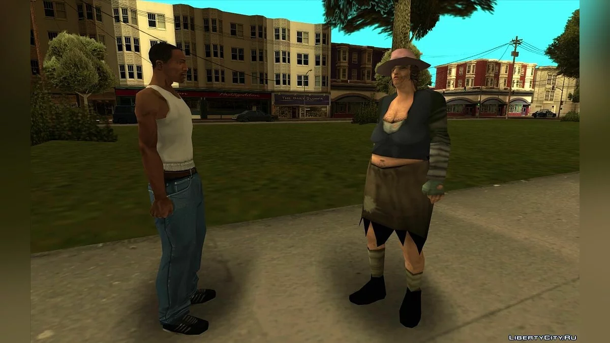 Дать немного денег бомжу / GTA San Andreas