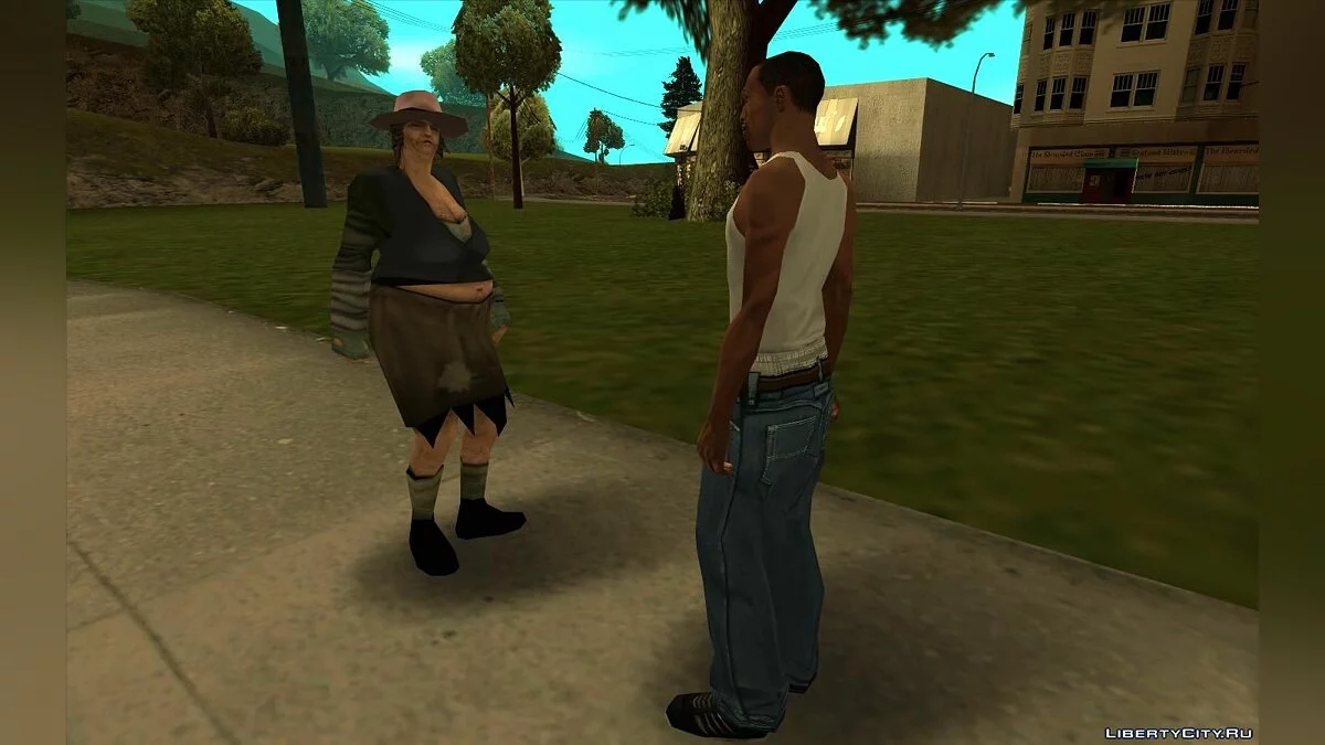 Дать немного денег бомжу / GTA San Andreas
