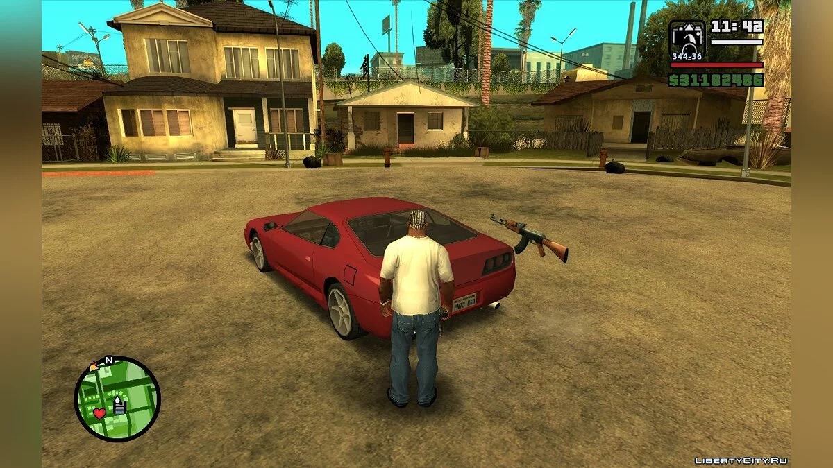 Хранить оружие в багажнике машины v1.2 / GTA San Andreas
