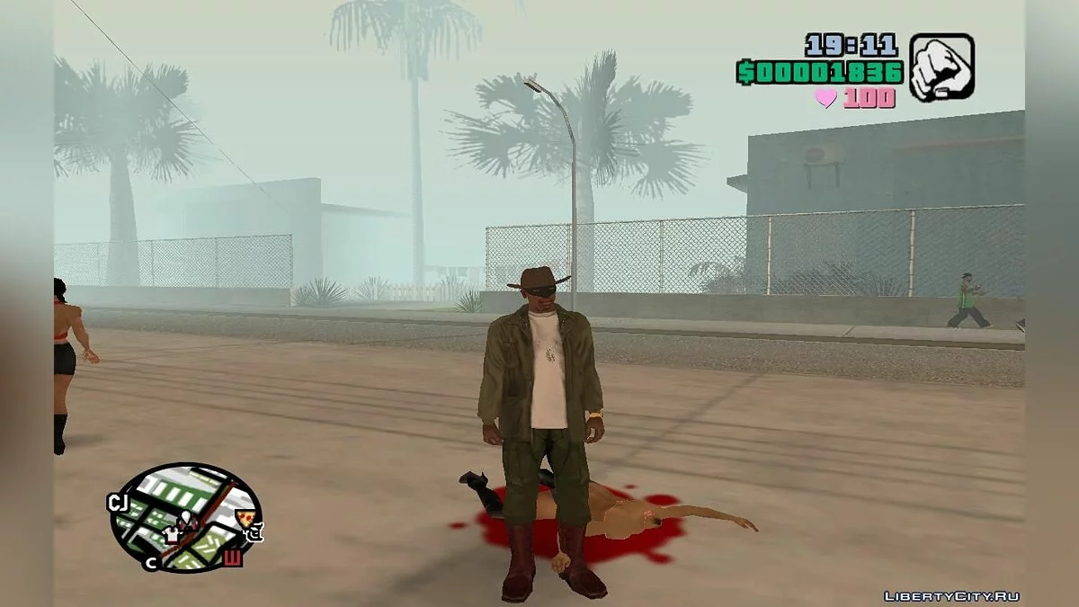 Кража лица у прохожих при помощи тёмной стороны Силы (SA) 3.3 / GTA San Andreas