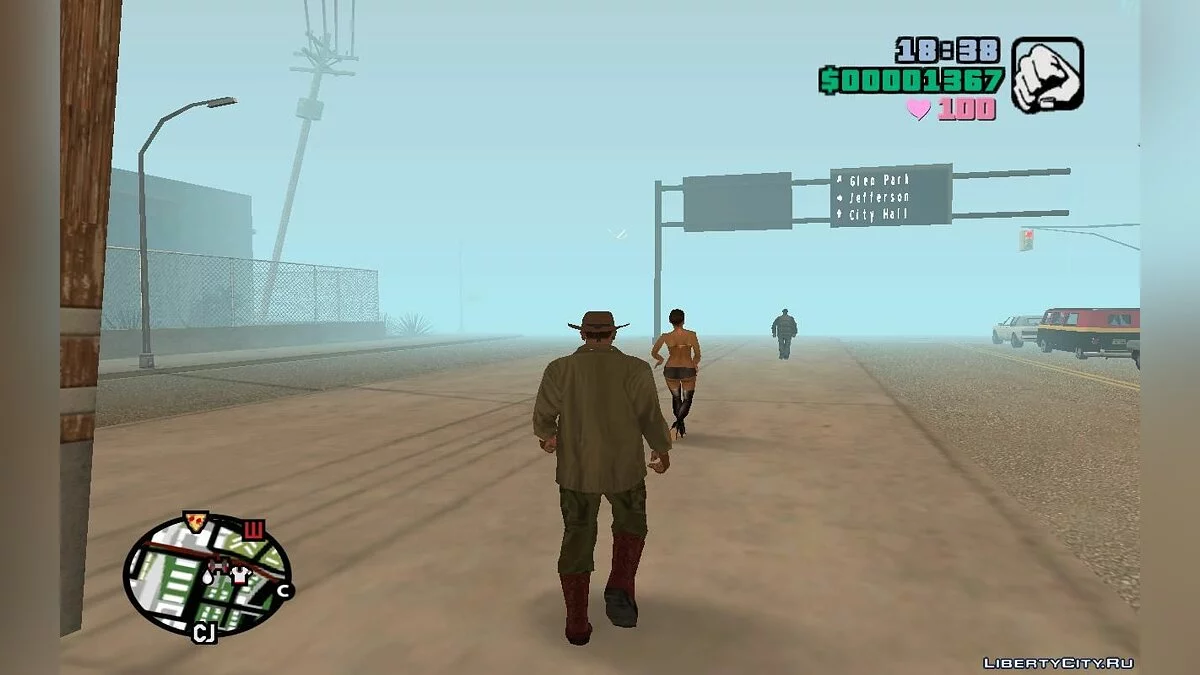 Кража лица у прохожих при помощи тёмной стороны Силы (SA) 3.3 / GTA San Andreas