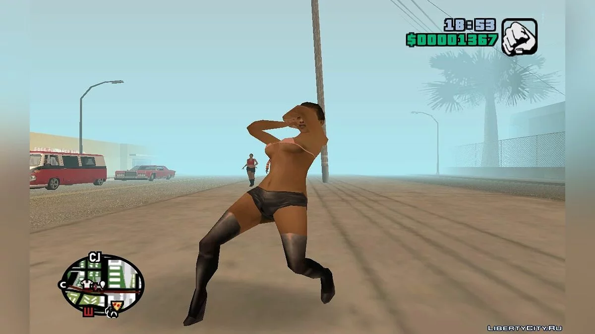 Кража лица у прохожих при помощи тёмной стороны Силы (SA) 3.3 / GTA San Andreas