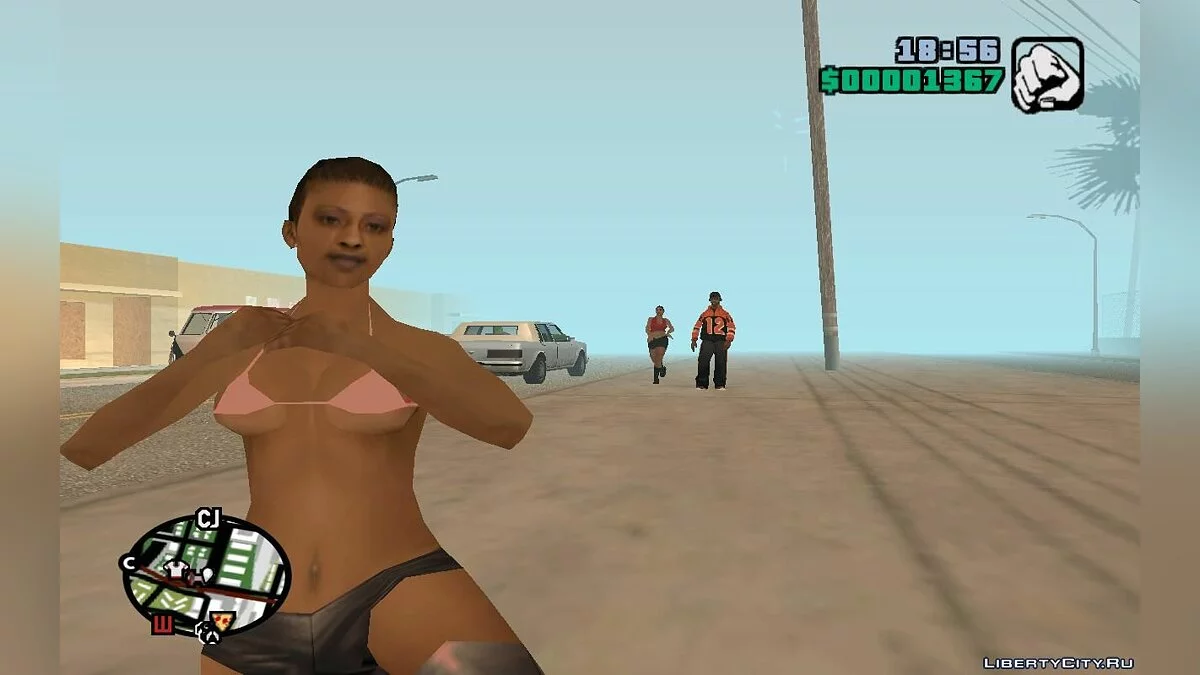 Кража лица у прохожих при помощи тёмной стороны Силы (SA) 3.3 / GTA San Andreas