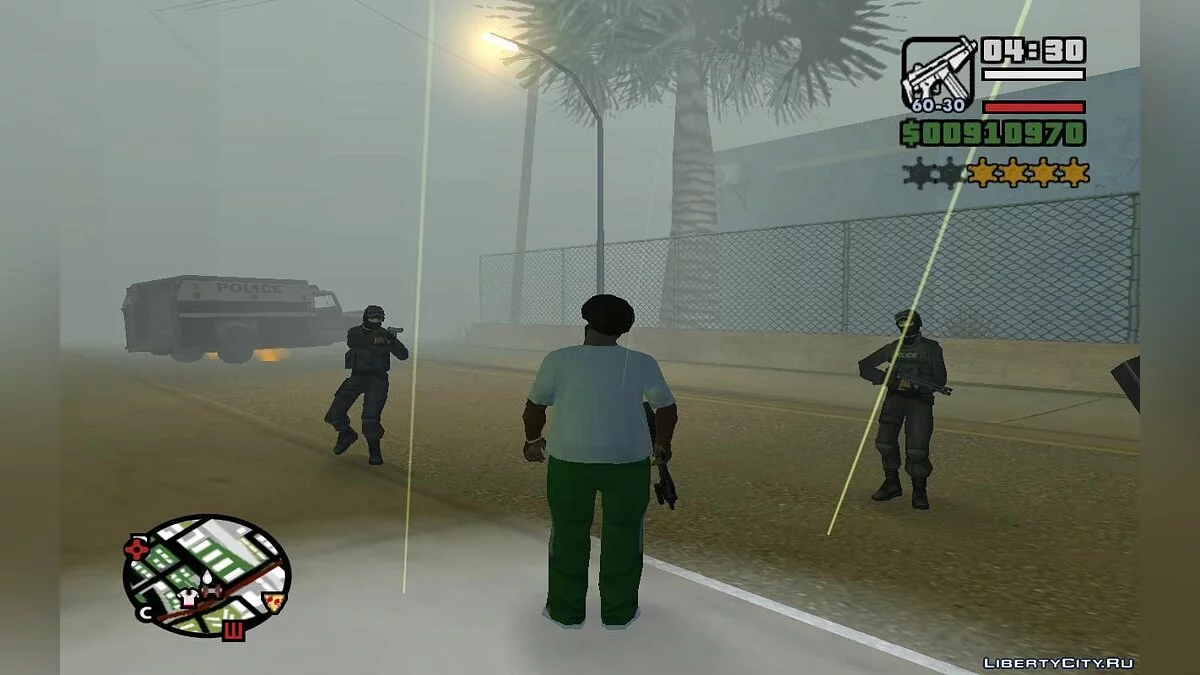 Случайное оружие, здоровье и меткость у всех силовиков (SA) 1.4 / GTA San Andreas